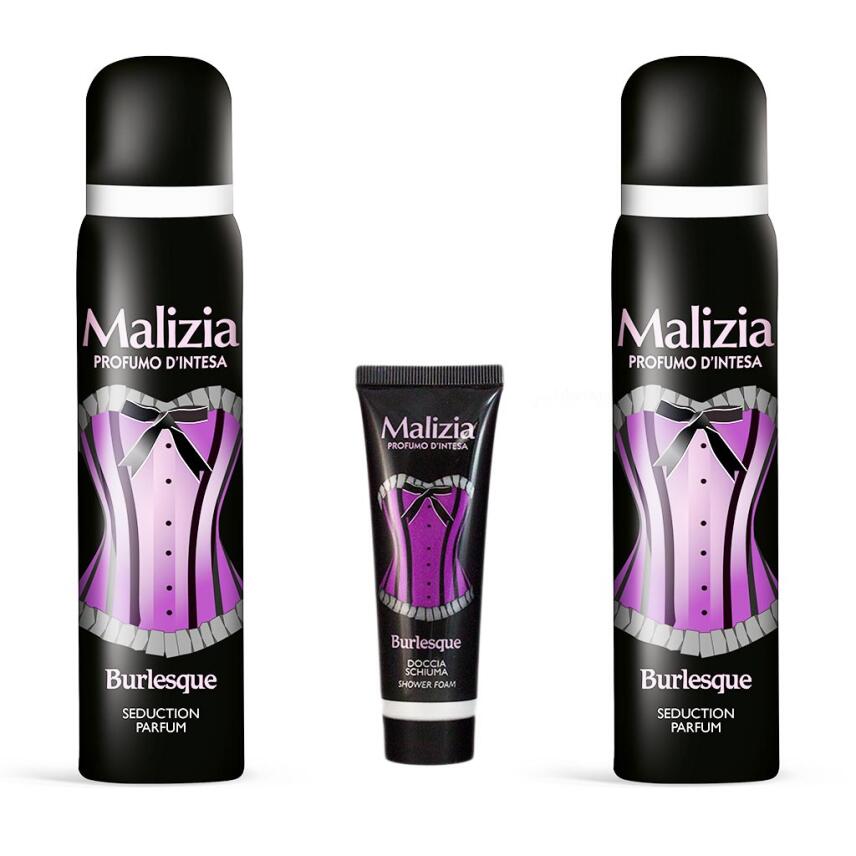 Malizia Donna Burlesque Deo deodorant f&uuml;r Damen 2x 100 ml + Mini Duschgel