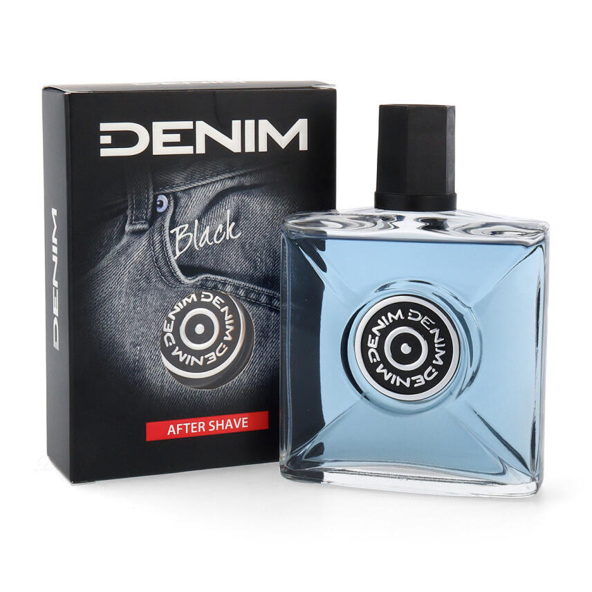 DENIM Black Geschenkset mit After Shave 100 ml, Deo Spray 150 ml &amp; Bag