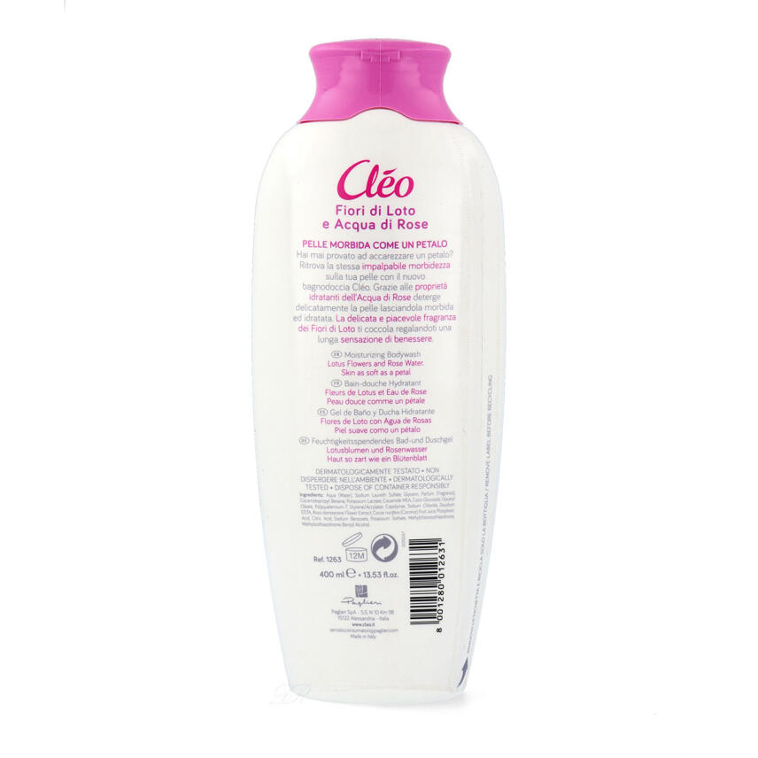 Paglieri Cl&eacute;o Dusch &amp; Badegel Lotusbl&uuml;te und Rosenwasser 400 ml