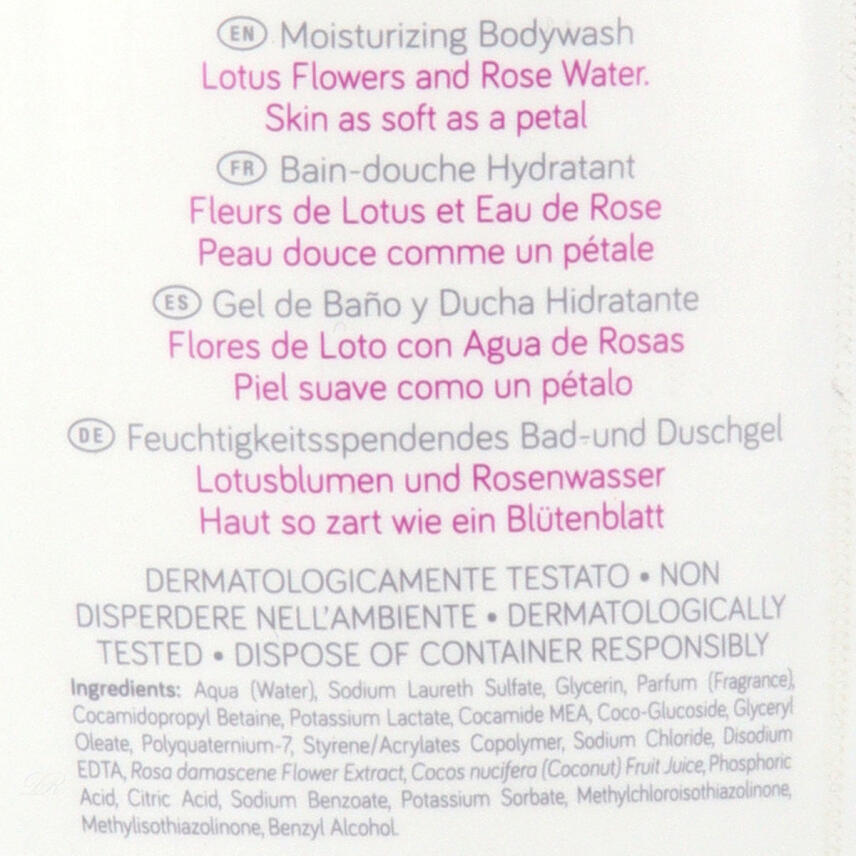 Paglieri Cl&eacute;o Dusch &amp; Badegel Lotusbl&uuml;te und Rosenwasser 400 ml