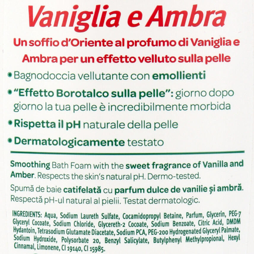 BOROTALCO Badeschaum Vellutante Vaniglia e Ambra 500 ml