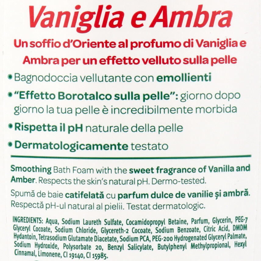 BOROTALCO Badeschaum Vellutante Vaniglia e Ambra 500 ml