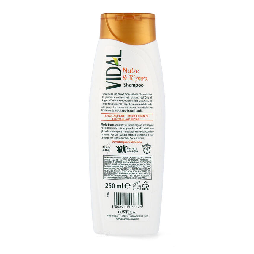VIDAL Shampoo trockenes Haar Argan&ouml;l &amp; Ceramide 250ml Nutre e ripara