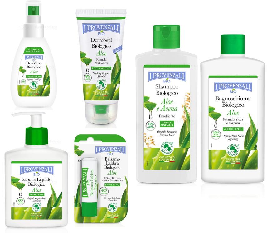 I Provenzali Aloe Vera Bio Body - K&ouml;rper Pflege Set mit 6 Artikel