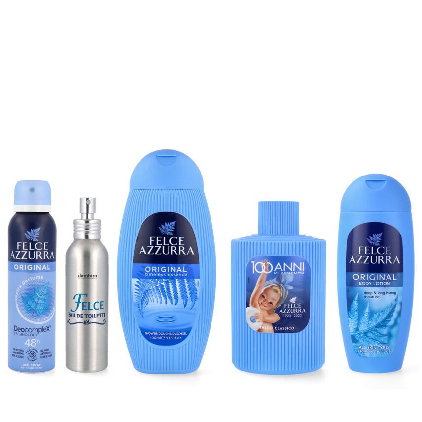 Paglieri Felce Azzurra &amp; dambiro K&ouml;rperpflege Geschenkset 5 Artikel