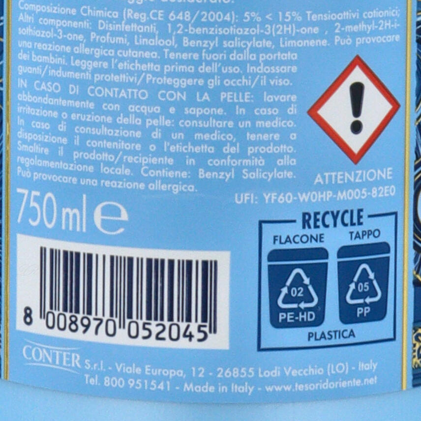 Tesori d'Oriente Thalasso Terapy Antibakterieller Weichspüler 750 ml - Da  Moreno