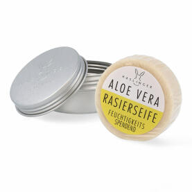 Haslinger Shaving Soap Aloe Vera 60g tin can