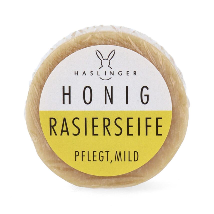 Haslinger Rasierseife HONIG mild und pflegend 60g in Schraubdose