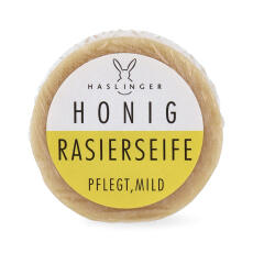 Haslinger Rasierseife HONIG mild und pflegend 60g in Schraubdose