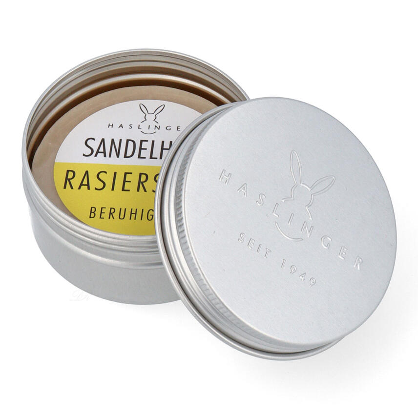 Haslinger Rasierseife SANDELHOLZ beruhigend 60g in Schraubdose