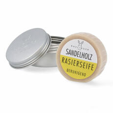Haslinger Shaving soap sandalwood Soothing 60g tin can