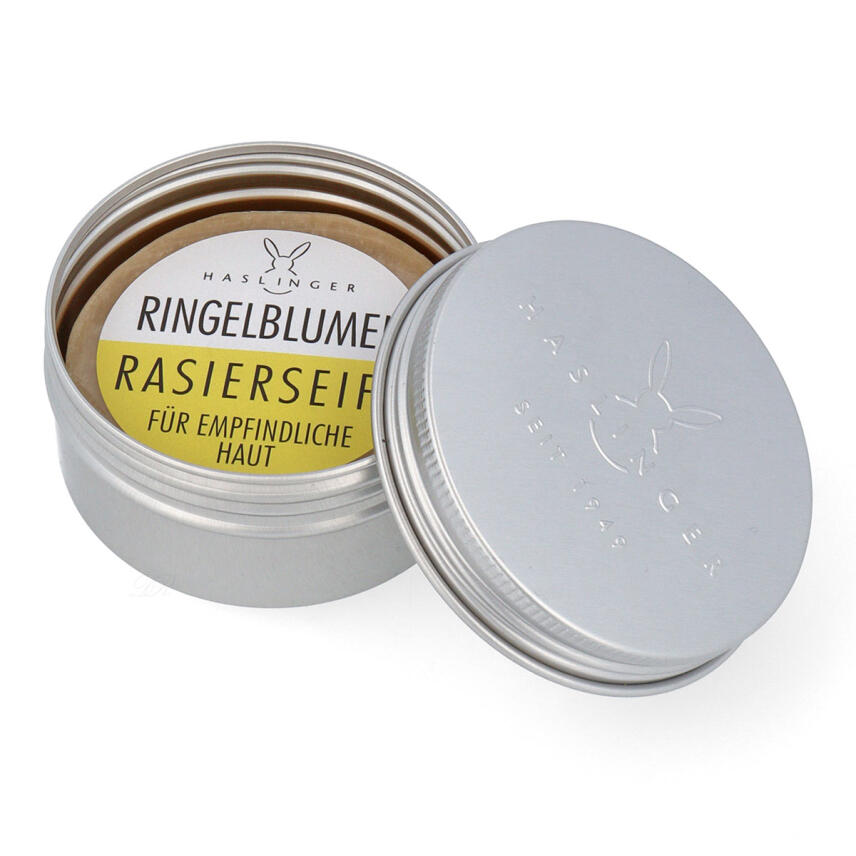 Haslinger Rasierseife Ringelblumen 60g in Schraubdose
