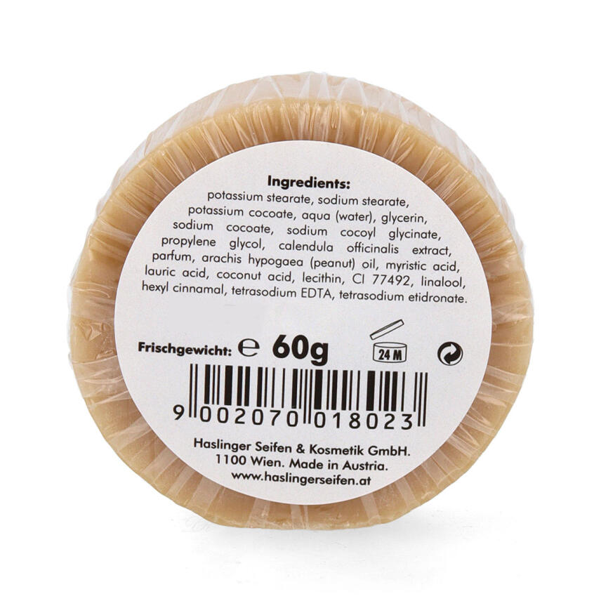Haslinger Rasierseife Ringelblumen 60g in Schraubdose
