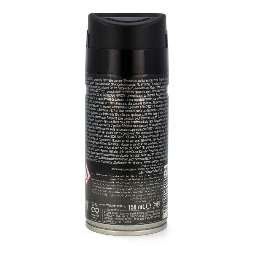 Malizia Uomo Silver Eau de Toilette Deodorant 12 x 150 ml