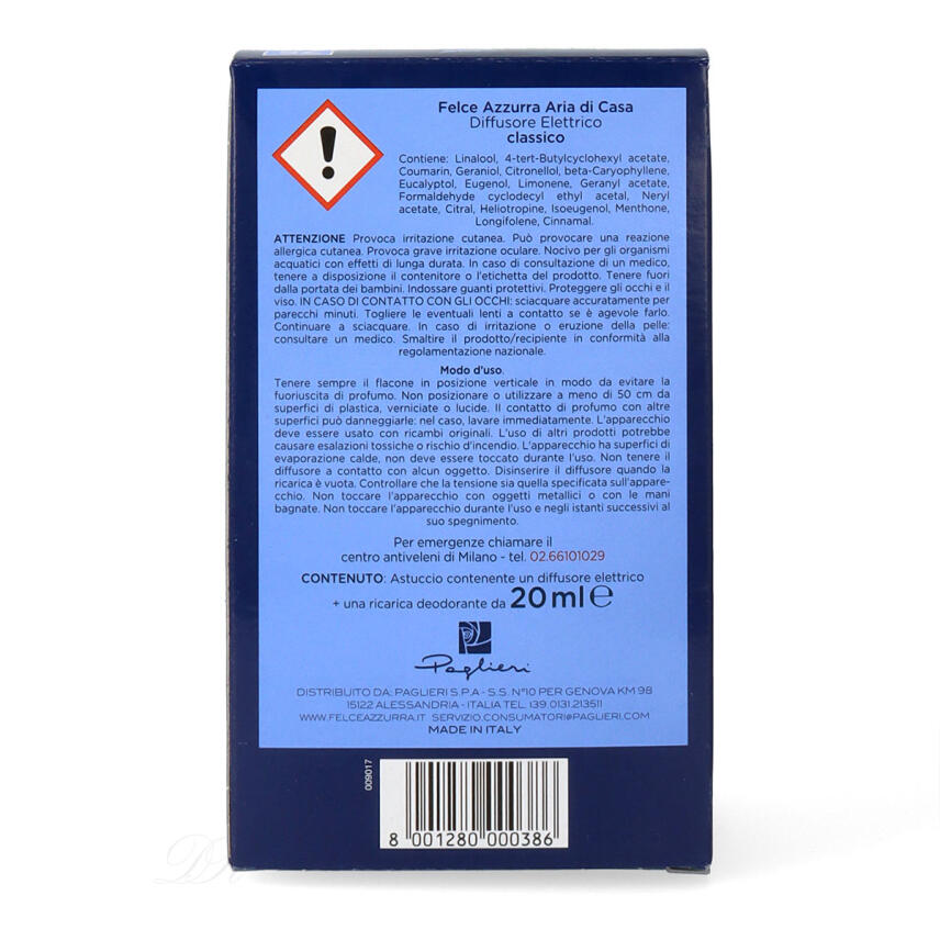 Paglieri Felce Azzurra Aria di Casa Elektrischer Raumerfrischer Classico &amp; Refill 20 ml