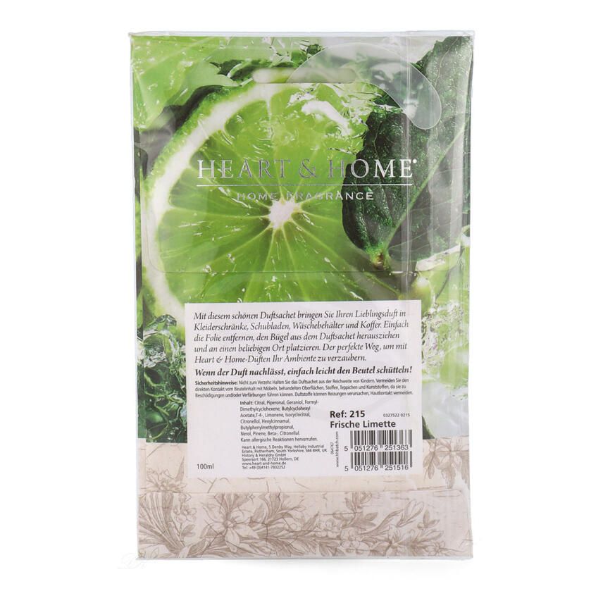 Heart &amp; Home Frische Limette Duftsachet 100 ml