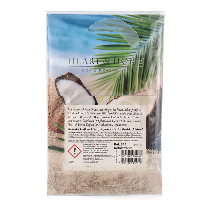 Heart &amp; Home Kokostraum Duftsachet 100 ml