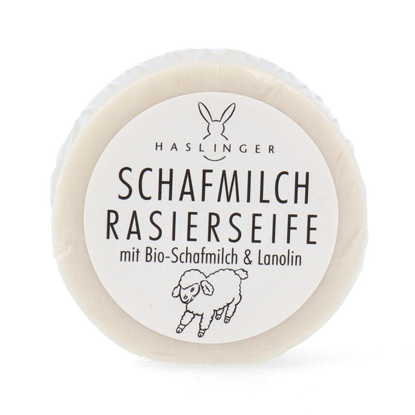 Haslinger Rasierseife Schafmilch 60g in Schraubdose