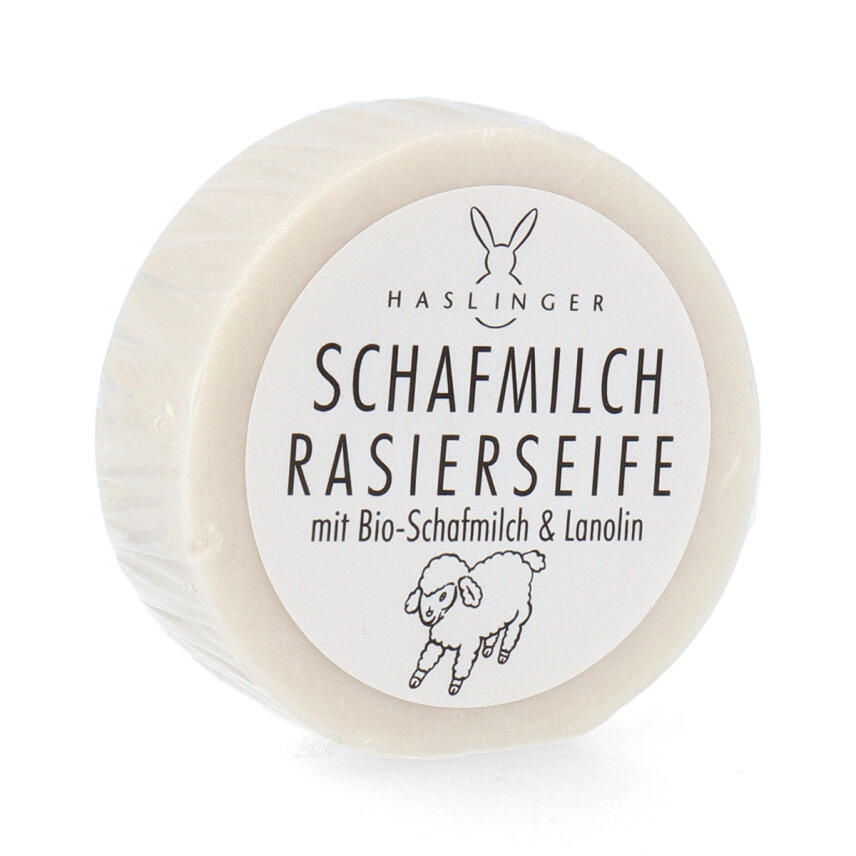 Haslinger Rasierseife Schafmilch 60g in Schraubdose