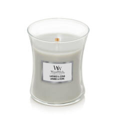 WoodWick Lavender &amp; Cedar Mittleres Glas Duftkerze 275 g