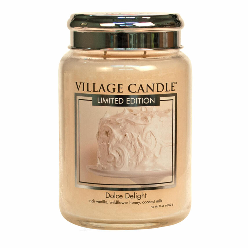 Village Candle Dolce Delight Duftkerze Gro&szlig;es Glas 602 g