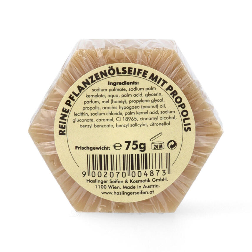 Haslinger reine Pflanzen&ouml;lseife mit Propolis 75g
