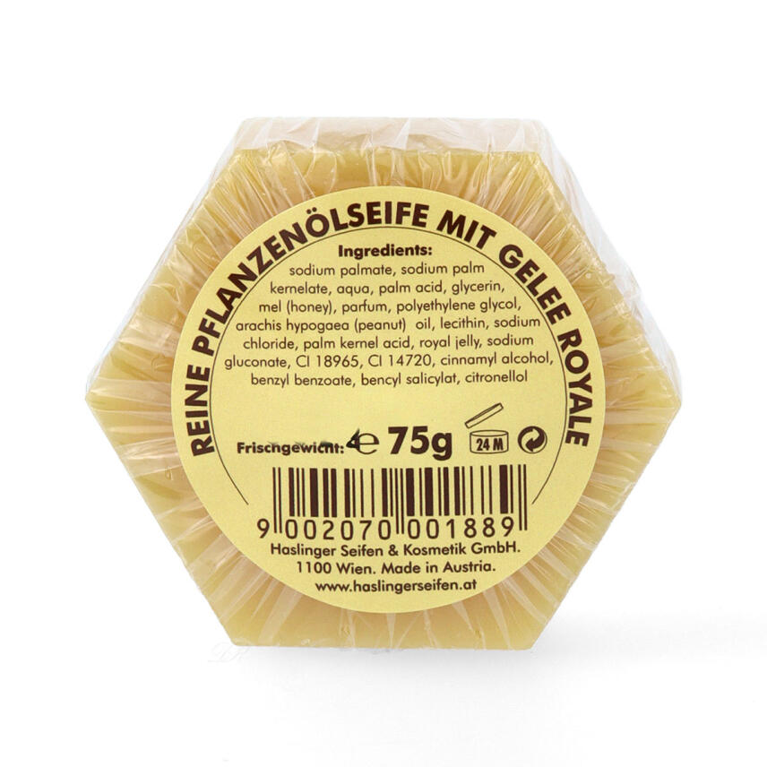 Haslinger reine Pflanzen&ouml;lseife mit Gelee Royale 75g