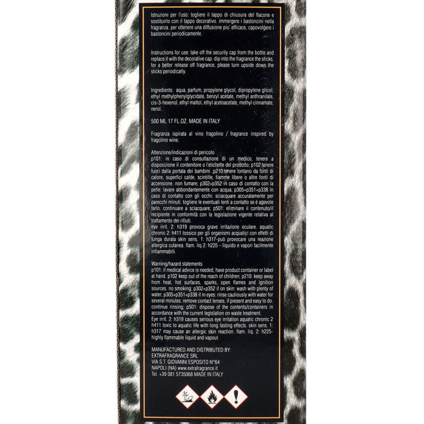 Nazareno Gabrielli Home Raumdiffusor Leopardo Bianco 500 ml