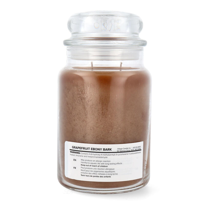 Village Candle Grapefruit &amp; Ebony Bark Duftkerze Gro&szlig;es Glas 626 g