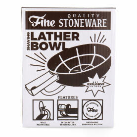 Fine Lather Bowl Keramik Rasierschale braun-weiss