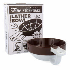 Fine Shaving Lather Bowl brown-white