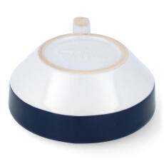 Fine Lather Bowl Keramik Rasierschale blau-weiss