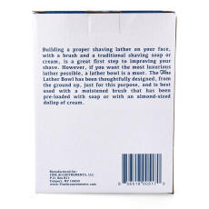 Fine Lather Bowl Keramik Rasierschale blau-weiss