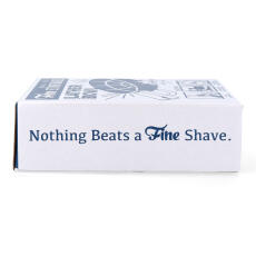 Fine Lather Bowl Keramik Rasierschale blau-weiss