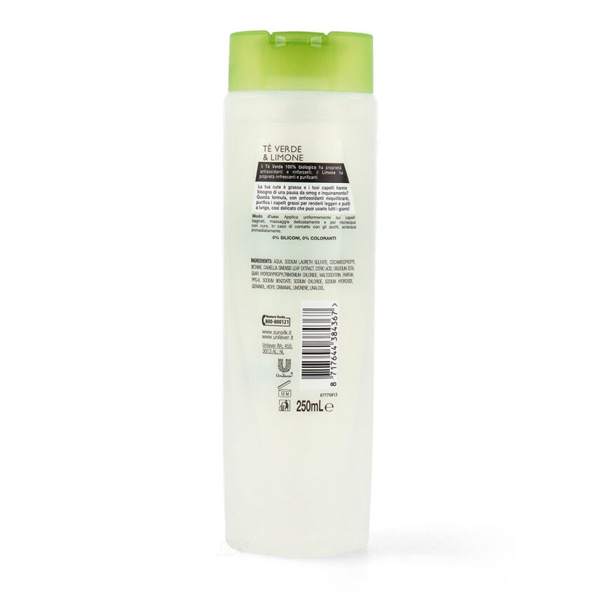 Sunsilk Shampoo Purificante Gr&uuml;ner Tee &amp; Zitrone f&uuml;r alle Haartypen 250 ml