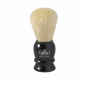 Omega Pure Bristle Shaving Brush 13564 black handle