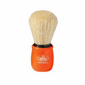 Omega Pure Bristle Shaving Brush 10051 orange handle
