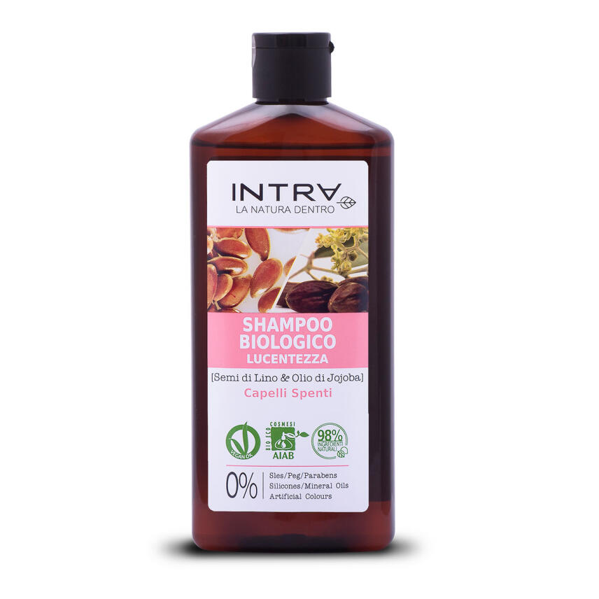 Intra Bio Lucentezza Leinsamen&ouml;l &amp; Jojoba&ouml;l Shampoo f&uuml;r stumpfes Haar 250 ml