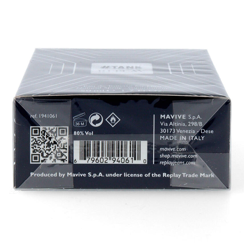 Replay #Tank Eau de Toilette f&uuml;r Herren 50 ml