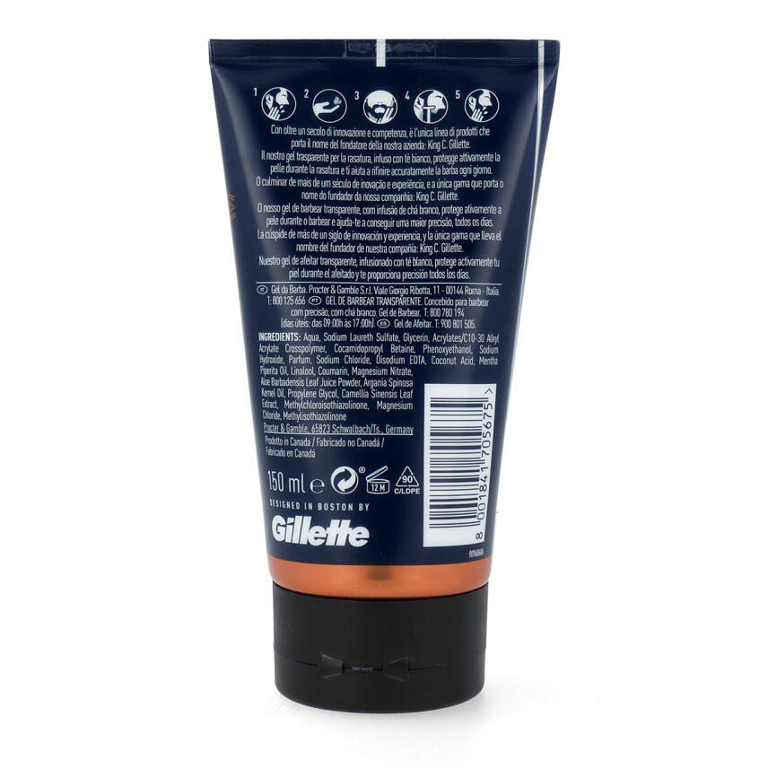 King C Gillette transparentes Rasiergel 150 ml