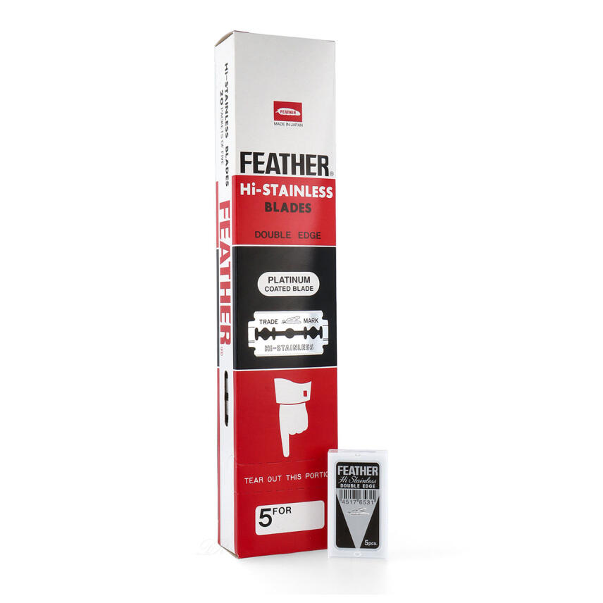 Feather Hi-Stainless Double Edge Rasierklingen Packungsinhalt 100 St&uuml;ck