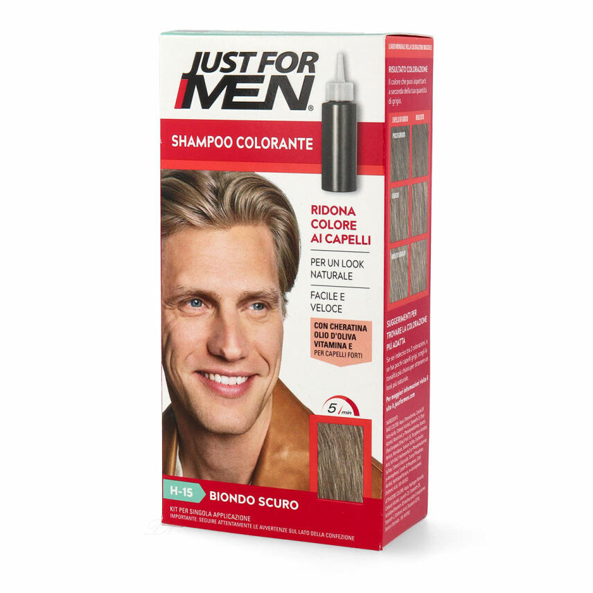 Just For Men Dunkelblond colorierendes Shampoo H15 27,5ml + 38,5ml