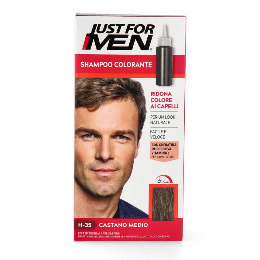 Just For Men Kastanienbraun medium colorierendes Shampoo H35 27,5ml + 38,5ml