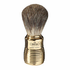 Omega Shaving Brush Pure Badger 6127 golden handle