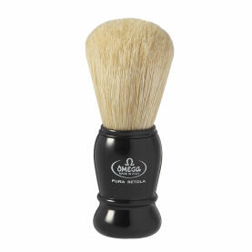 Omega Pure Bristle Shaving Brush 10290 black handle