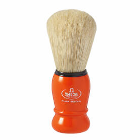 Omega Pure Bristle Shaving Brush 10290 red handle