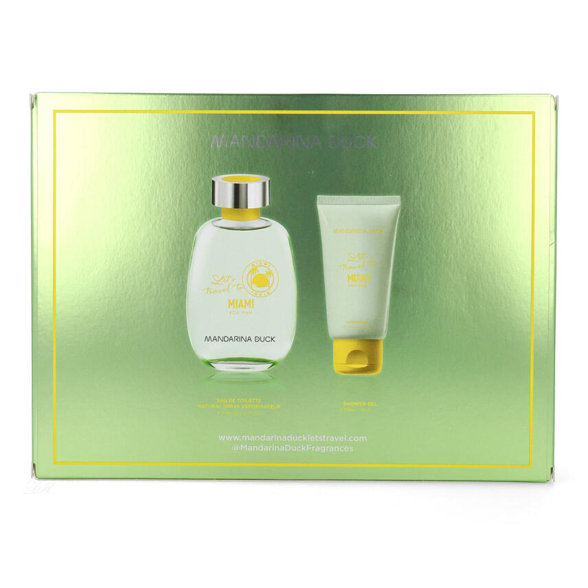 Mandarina Duck Lets Travel to Miami Set for Man Edt 100 ml + Duschgel 50 ml