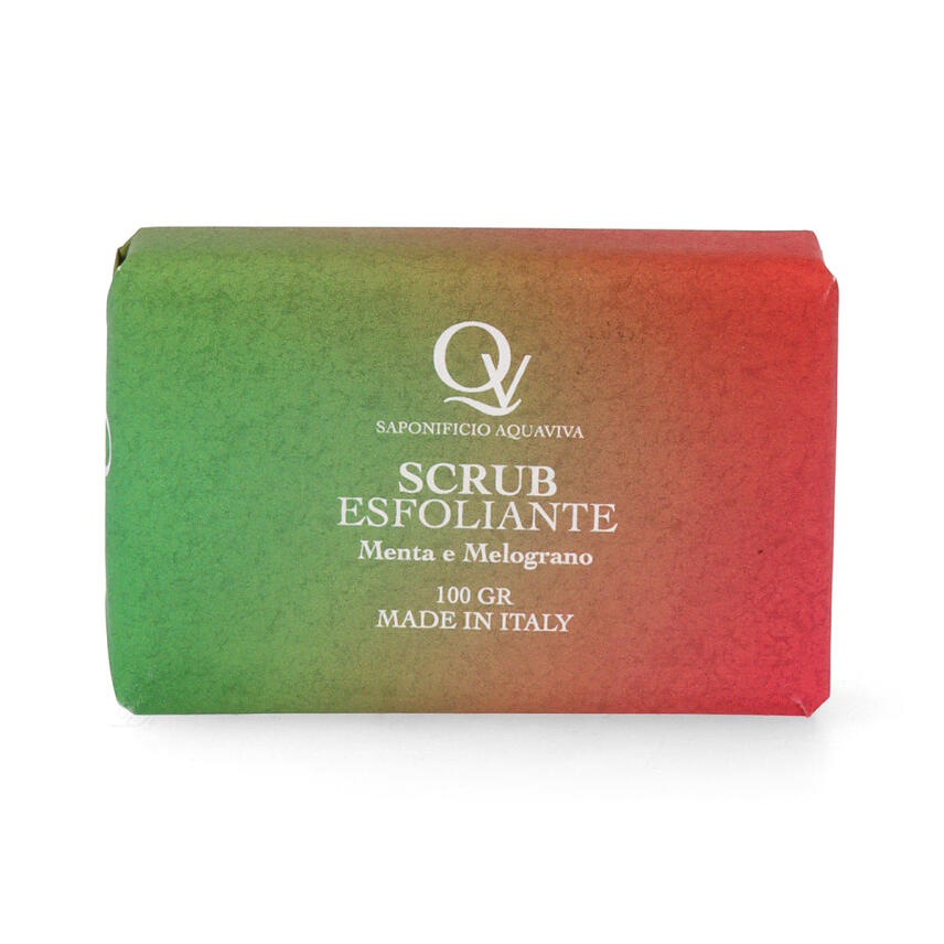 Saponificio Aquaviva Speciali Menta &amp; Melograno Peeling Seife 100 g