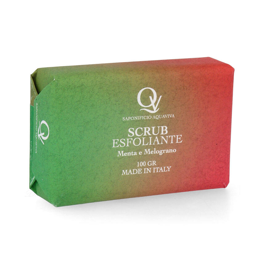 Saponificio Aquaviva Speciali Menta &amp; Melograno Peeling Seife 100 g