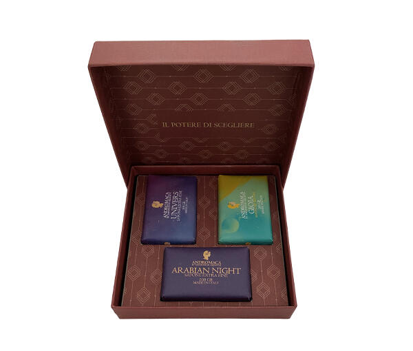 Saponificio Aquaviva Andromaca Seifen Geschenkbox f&uuml;r Damen 3x 100g